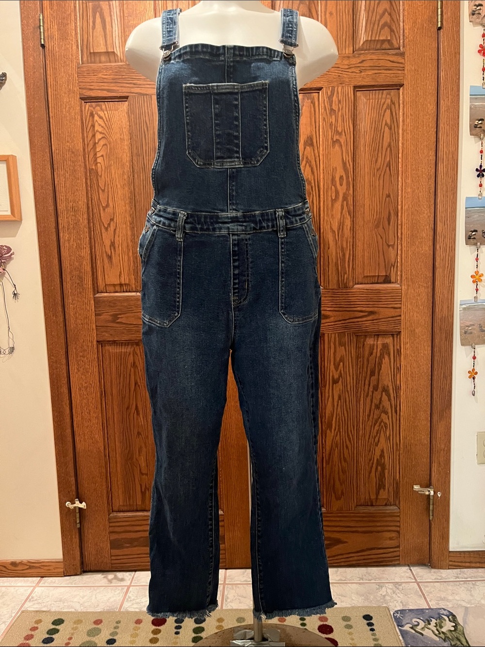 YMI Dark Blue Denim Overalls S-M